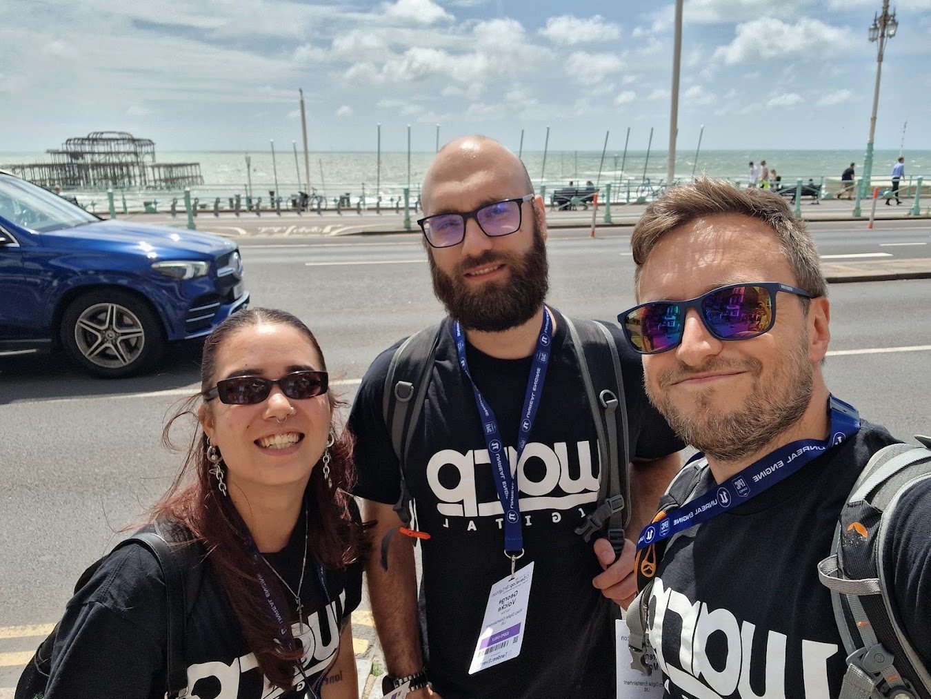 Brendon Morgan with Warp Digital teammates at Develop Brighton